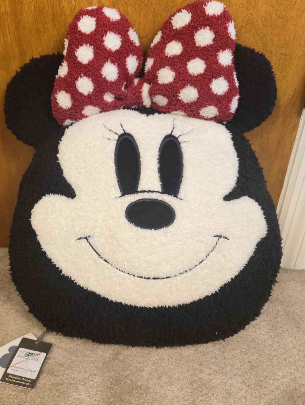 Barefoot Dreams Disney CozyChic Minnie Mouse Snugly Decorative Pillow NWT